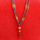 collana multifilo granato peridoto jolite