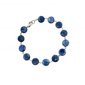 Chain bracelet with kyanite