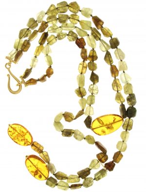 Collana in Ambra Naturale Certificata Vera Ambra del Baltico, Lunghezza 33 cm Collana in Ambra Naturale Certificata Vera Ambra del Baltico, Lunghezza 33 cm