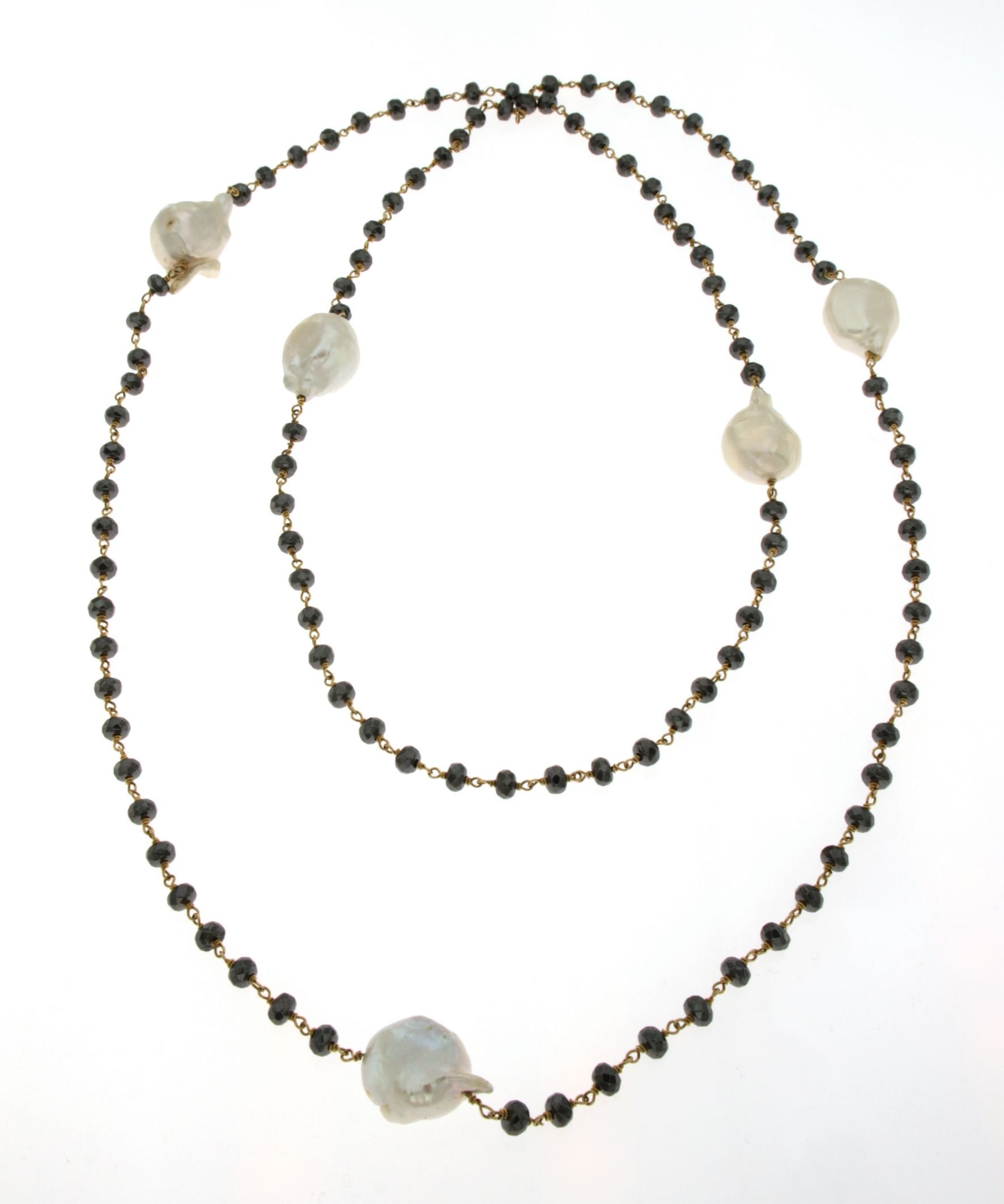 collana-di-ematite-rodiata-oro-nero-con-perle-barocche-coltivate-di-acqua-dolce-coos99s40794 Collana di ematite rodiata oro nero con perle barocche coltivate di acqua dolce