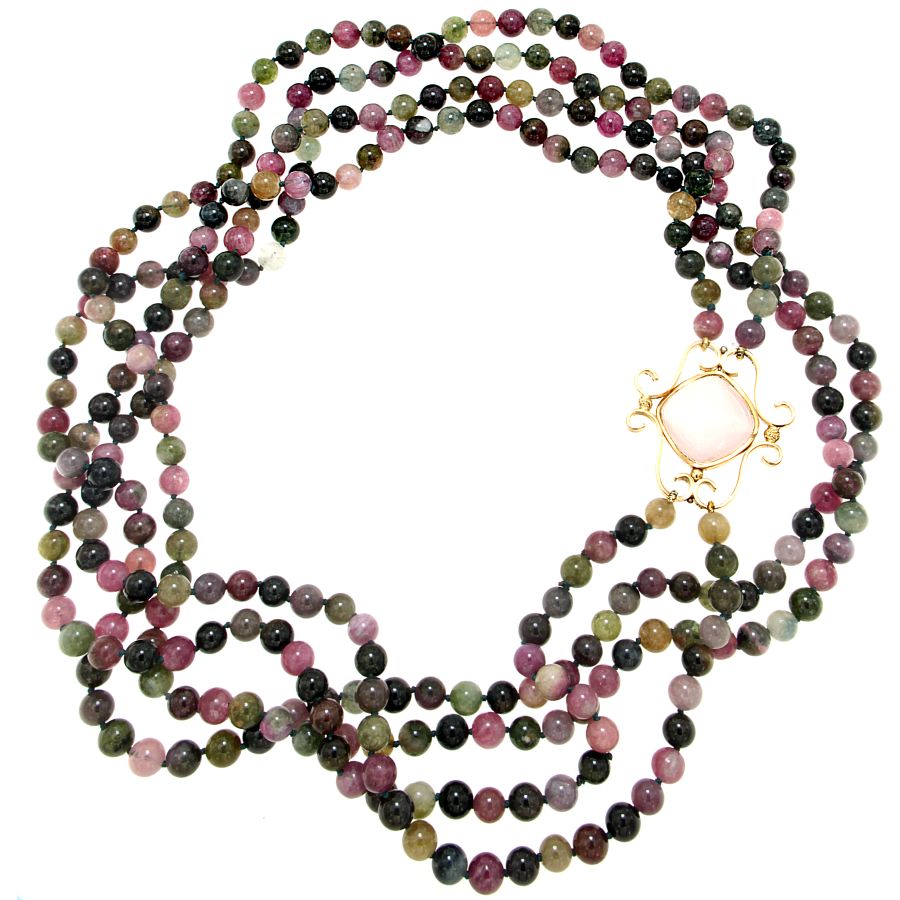 collana-lunga-a-due-fili-di-tormaline-policrome-coos99s40573 Collana lunga a due fili di tormaline policrome