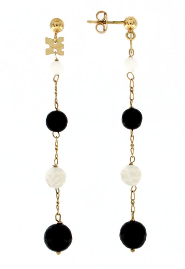 orecchini-pendenti-in-onice-e-agata-bianca-naturali-oros99s40316 Orecchini pendenti in onice e agata bianca naturali