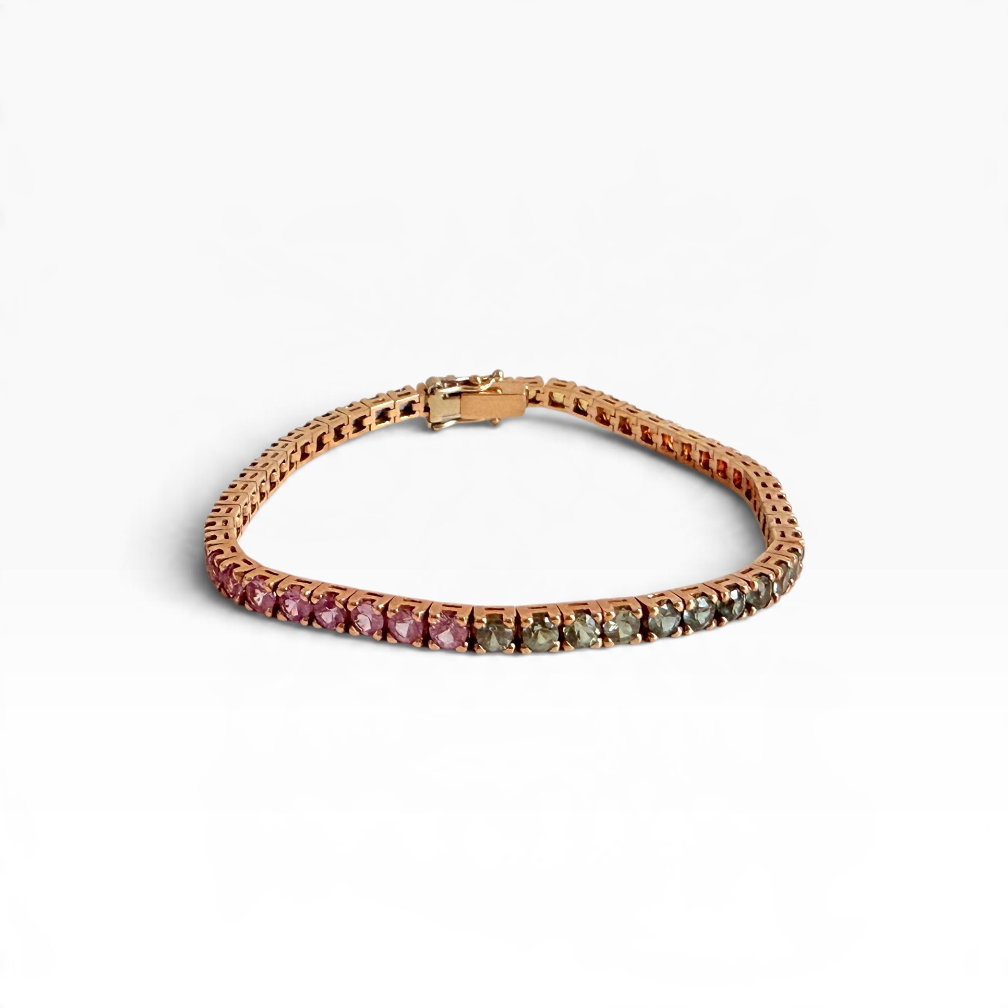 Bracciale Tennis con Zaffiri Multicolor