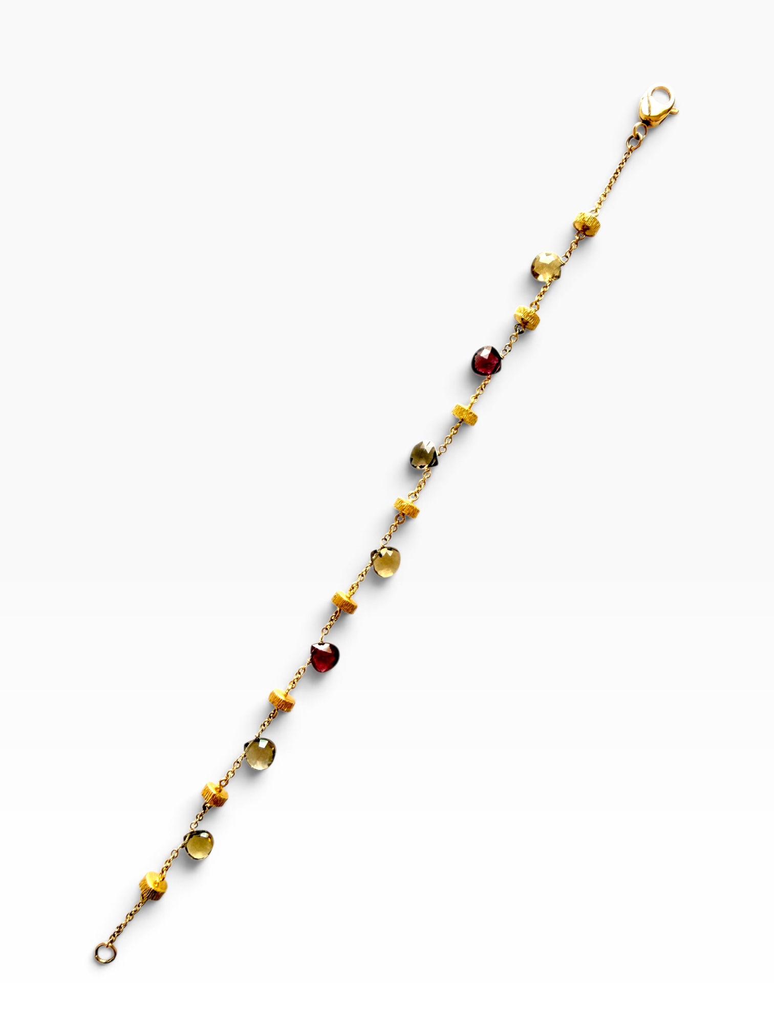 Bracciale in oro 18 Kt. con Tormaline Policrome naturali