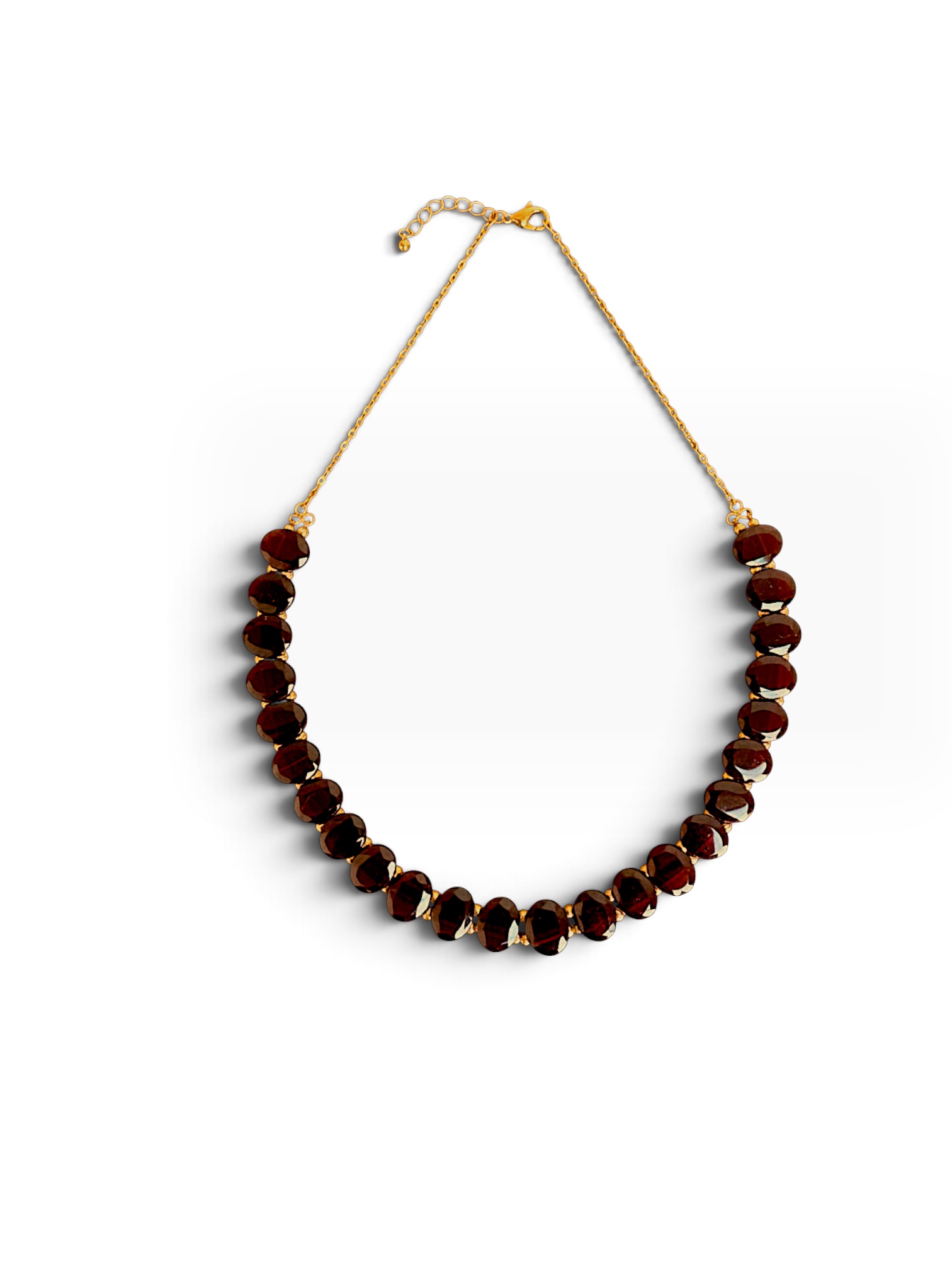 Collier di granato e oro 18 Kt.