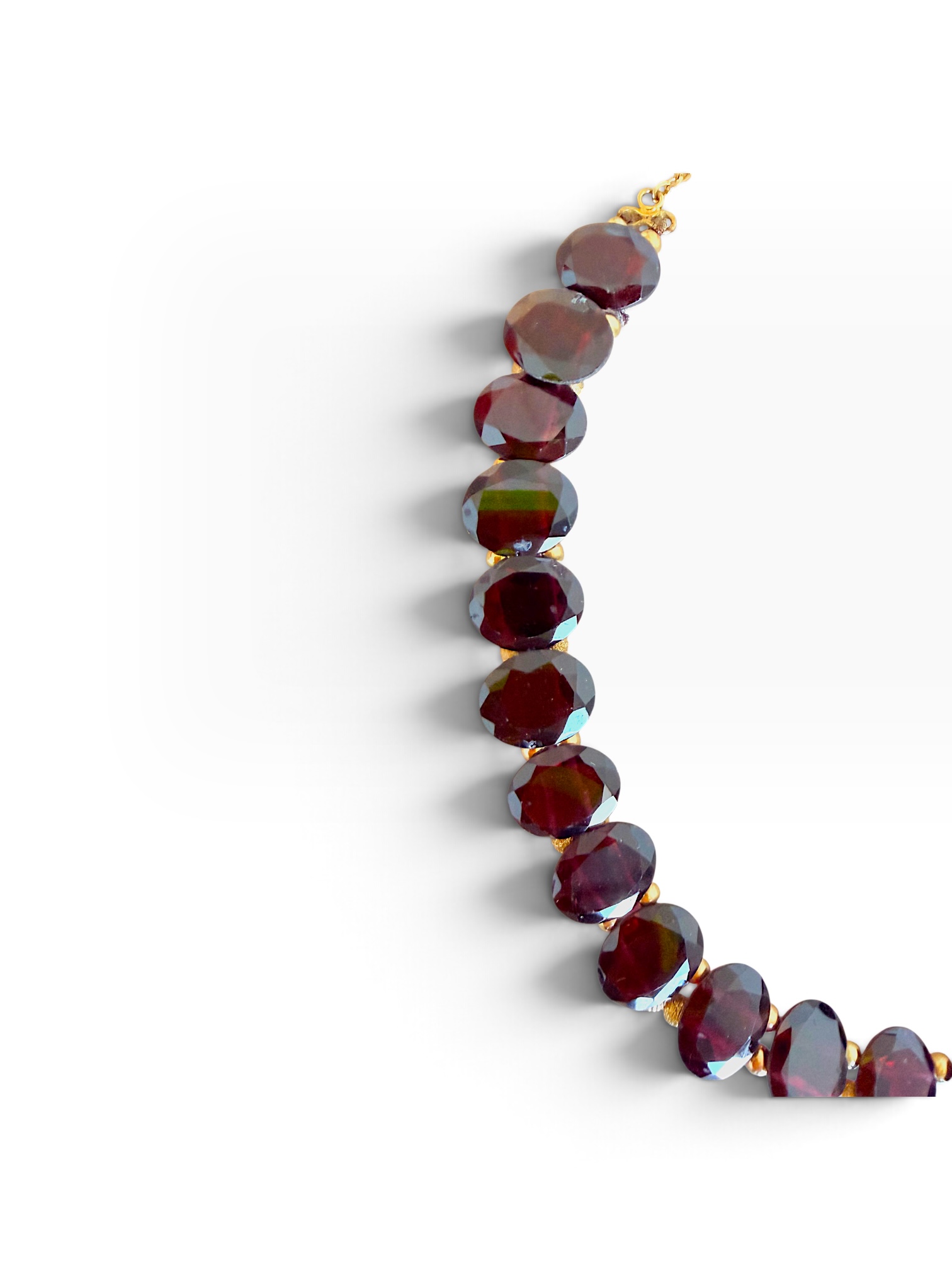 Collier di granato e oro 18 Kt.