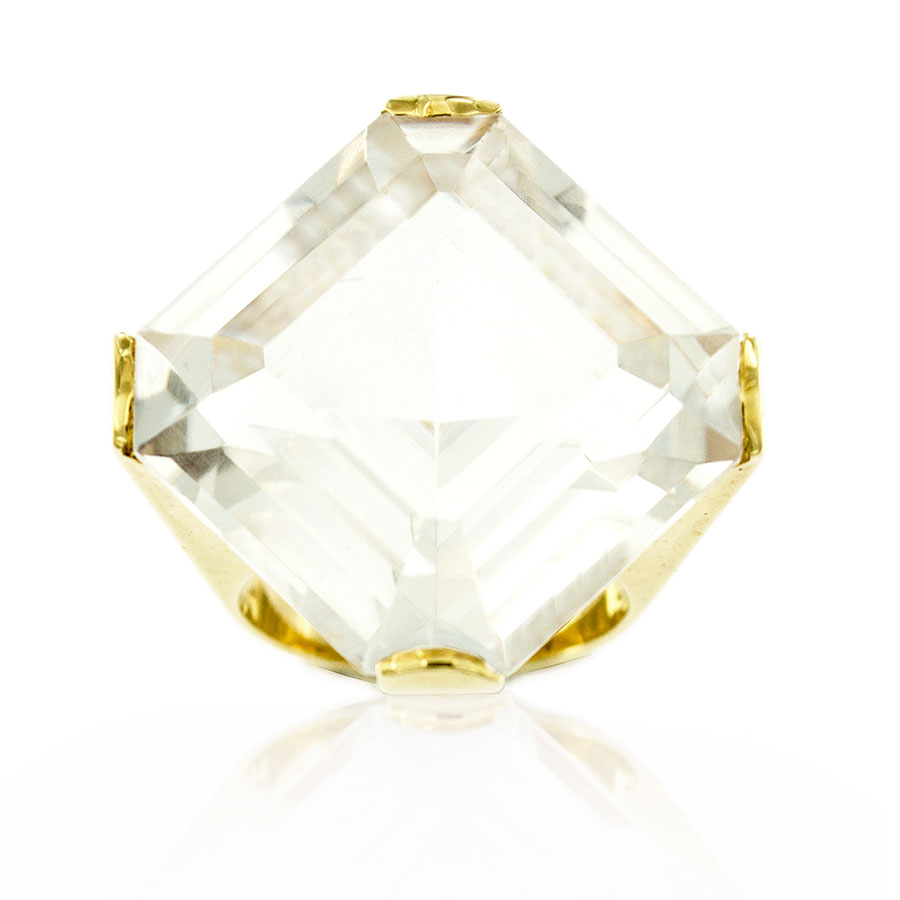 Anello di quarzo ialino