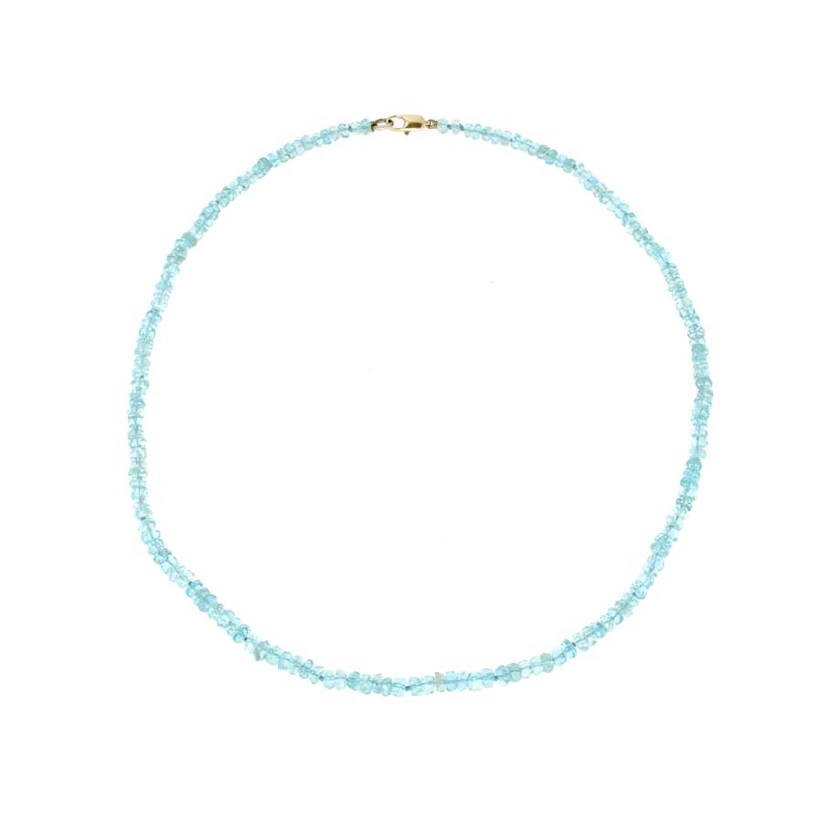 Collana di apatite tagliate a rondelle sfaccettate