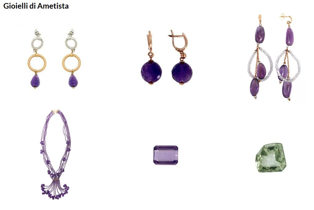 gioielli di ametista: in oro e da donna